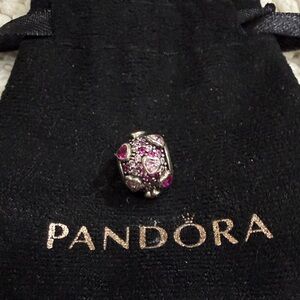 Pandora Pink and Silver Heart Charm